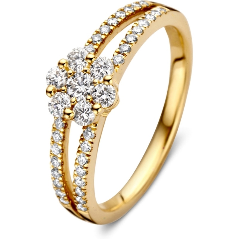 Excellent Jewelry RG117319 14k gouden jaarring 2023 met 0,55 ct diamant