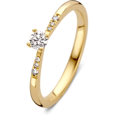 Excellent Jewelry RG117353 14 karaat gouden ring met 0,21 ct diamant