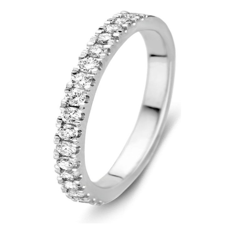 Excellent Jewelry RG216198 14 karaat witgouden ring met 0,35 ct diamant