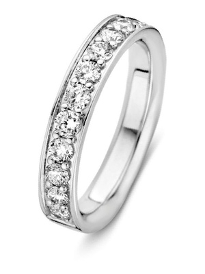 Excellent Jewelry RG216214 14 karaat witgouden ring 4 mm met 0,77 ct diamant