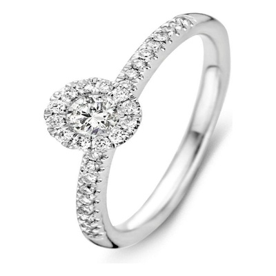 Excellent Jewelry RG216344 14 karaat witgouden ring met 0,35 ct diamant