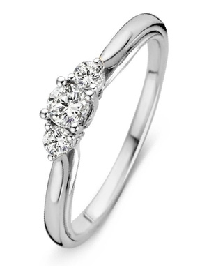 Excellent Jewelry RG216900 14 karaat witgouden ring met 0,31 ct diamant