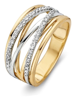 Excellent Jewelry RG415762 14 karaat geelgouden ring met 0,27 ct diamant