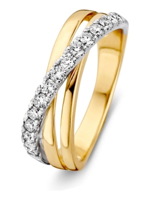 Excellent Jewelry RG416460 14 karaat geelgouden ring met 0,47 ct diamant