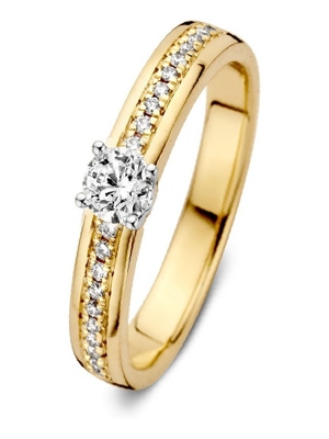 Excellent Jewelry RG417019 14 karaat gouden ring met 0,30 ct diamant