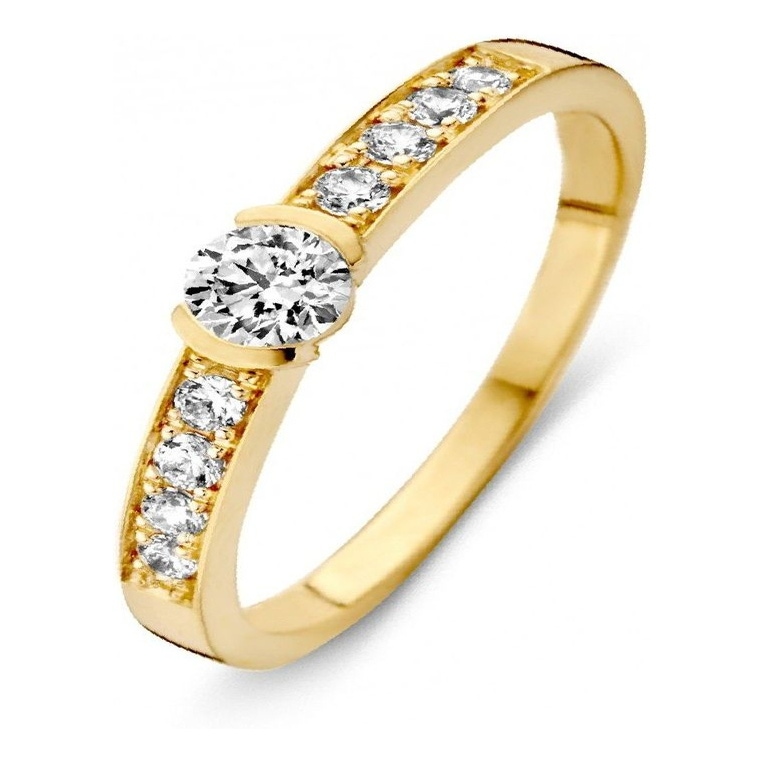 Excellent Jewelry RH125869 14 karaat gouden ring met zirkonia