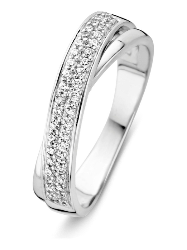 Excellent Jewelry RH226601 14 karaat witgouden ring met zirkonia