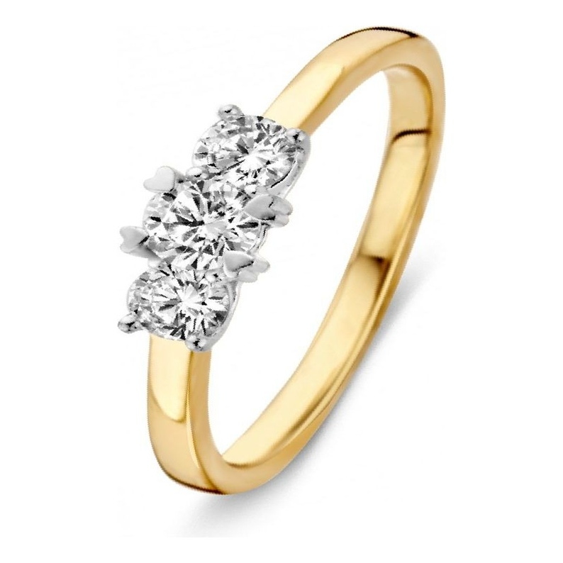 Excellent Jewelry RH426185 14 karaat gouden ring met zirkonia