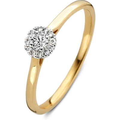 Excellent Jewelry RK417100 14k gouden ring met 0,15 ct diamant