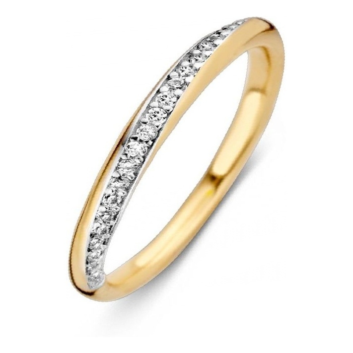 Excellent Jewelry RM126497 14 karaat gouden ring met zirkonia