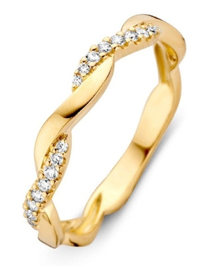 Excellent Jewelry RP116394 14 karaat gouden ring 3,1 mm met 0,14 ct diamant
