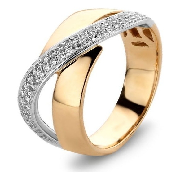 Excellent Jewelry RP416064 14 karaat geelgouden ring met 0,26 ct diamant