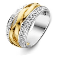 Excellent Jewelry RP416630 14 karaat bicolor gouden ring met 0,45 ct diamant