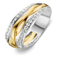 Excellent Jewelry RP416632 14 karaat gouden bicolor ring 7 mm met 0,47 ct diamant