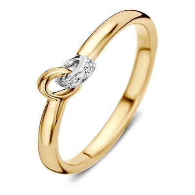 Excellent Jewelry RP416911 14 karaat gouden ring met 0,02 ct diamant