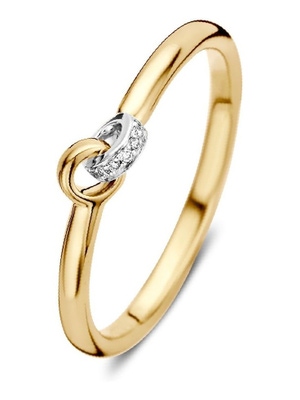 Excellent Jewelry RP416911 14 karaat gouden ring met 0,02 ct diamant