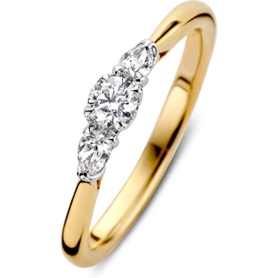 Excellent Jewelry RX417252 14k bicolor gouden ring met 0,36 ct diamant
