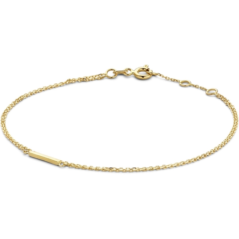 Jackie JKB20.072 14 karaat gouden double trouble armband 16-18 cm