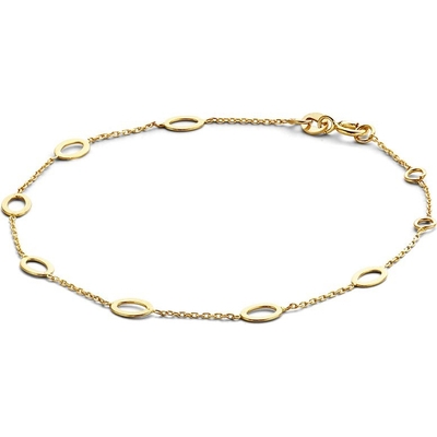 Jackie JKB21.083 14 karaat gouden bahia oval armband 16-18 cm
