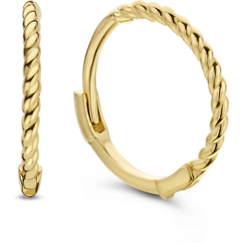 Jackie JKE20.040 14 karaat gouden twist oorringen 10 mm