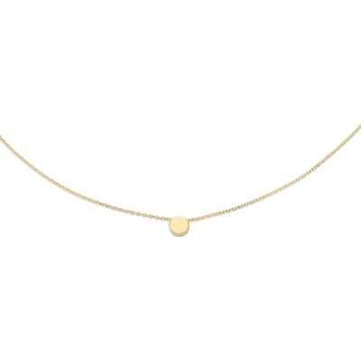 Jackie JKN20.043 14 karaat gouden plain circle ketting 38-42 cm
