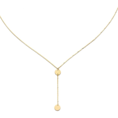 Jackie JKN20.044 14 karaat gouden long drop ketting 40-45 cm