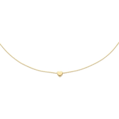 Jackie JKN20.047 14 karaat gouden plain heart ketting 38-42 cm