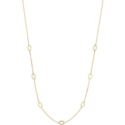 Jackie JKN20.083 14 karaat gouden long ovals collier 54-60 cm