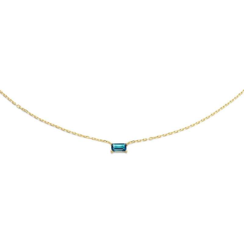 Jackie JKN21.158 14 karaat gouden medina topaas ketting 42 cm
