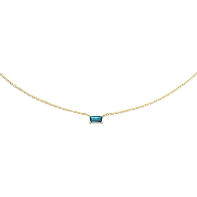 Jackie JKN21.158 14 karaat gouden medina topaas ketting 42 cm