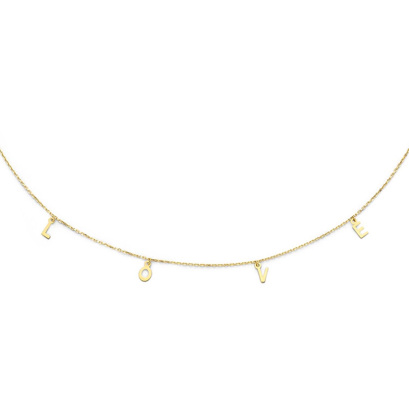 Jackie Gold JKN23.030 L.O.V.E. 14k gouden ketting 40-45 cm