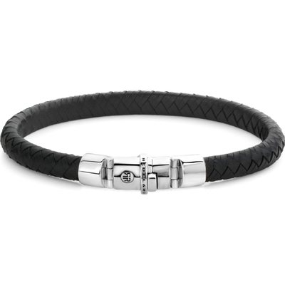 Rebel & Rose RR-L0133-S Half Round Braided Black armband