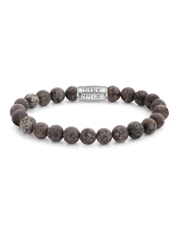 Rebel & Rose RR-80031-S Matt Brown Sugar armband 8 mm