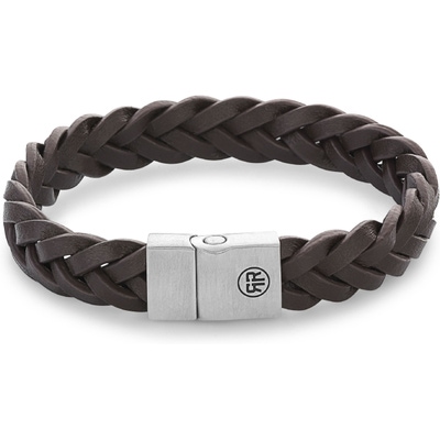 Rebel & Rose RR-M0028-S Full Metal Braided Brown Matt armband
