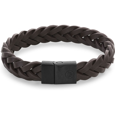 Rebel & Rose RR-M0029-B Full Metal Braided Brown Black armband