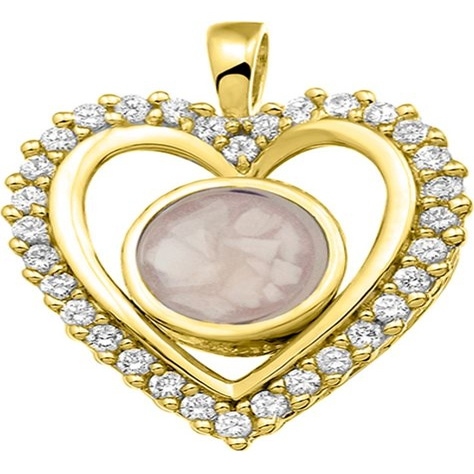 See You 124 SVO 14k gouden ashanger met diamant en hars