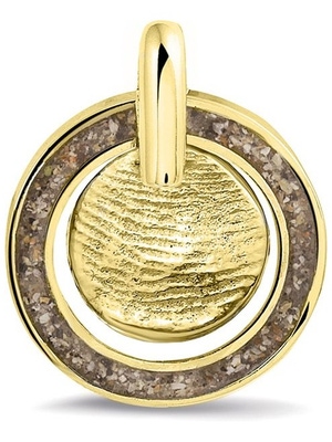 See You 401 SA 14k gouden ashanger met vingerafdruk en hars