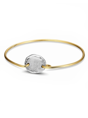 See You 406 SG Gouden armband met zilveren vingerafdruk