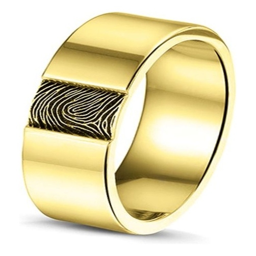 See You 408 S 14k gouden ring met vingerafdruk