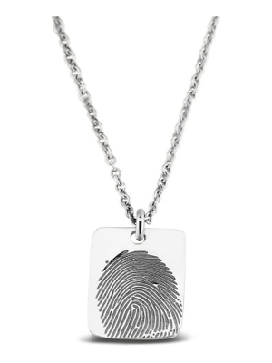 See You 414 S Zilveren ketting met vingerafdruk