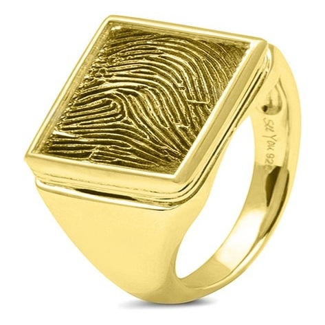 See You 453 S 14k gouden zegelring met vingerafdruk