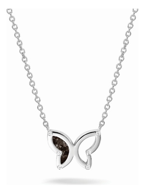 See You 606 S Zilveren collier met ashanger vlinder met hars