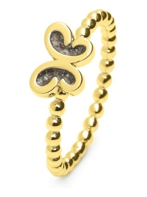 See You RG 003 14k gouden asring vlinder met hars