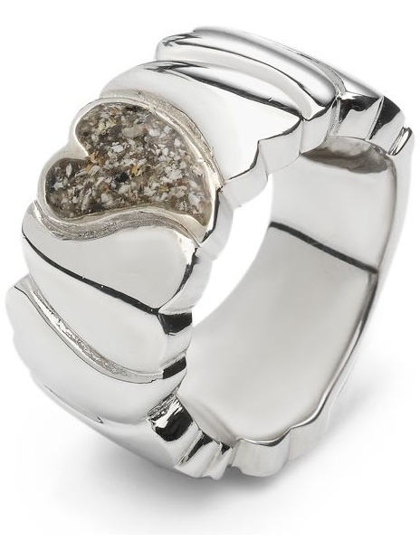 See You RG 006 Zilveren asring 11 mm hartje met hars