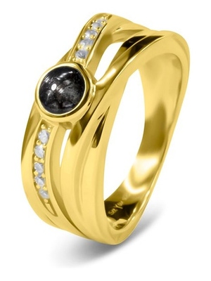See You RG 007 Y 14k gouden asring met diamant en hars