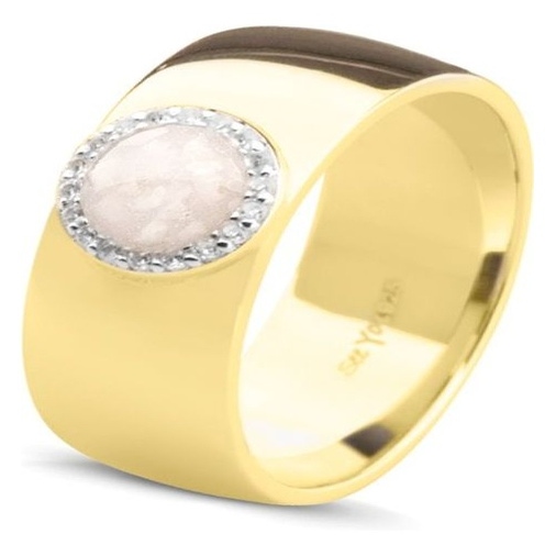 See You RG 008 Y 14k gouden asring met diamant en hars