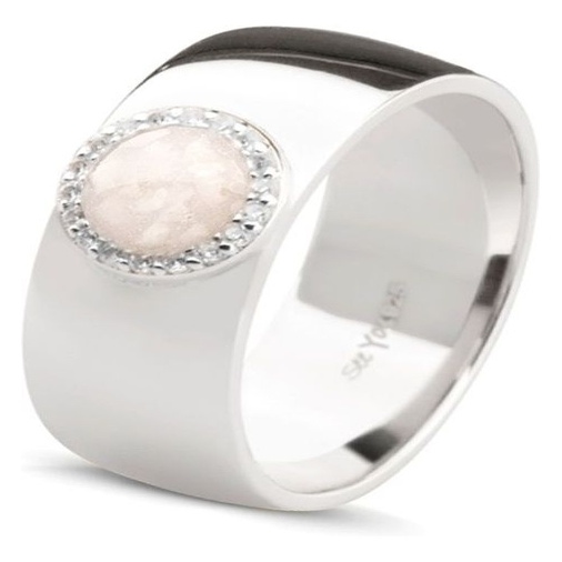 See You RG 008 Zilveren asring met zirkonia en hars