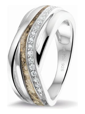 See You RG 013 Zilveren asring zirkonia 8 mm met hars