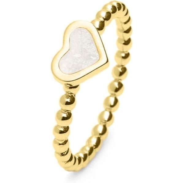 See You RG-001-Y14 14k gouden ring hartje met moedermelk