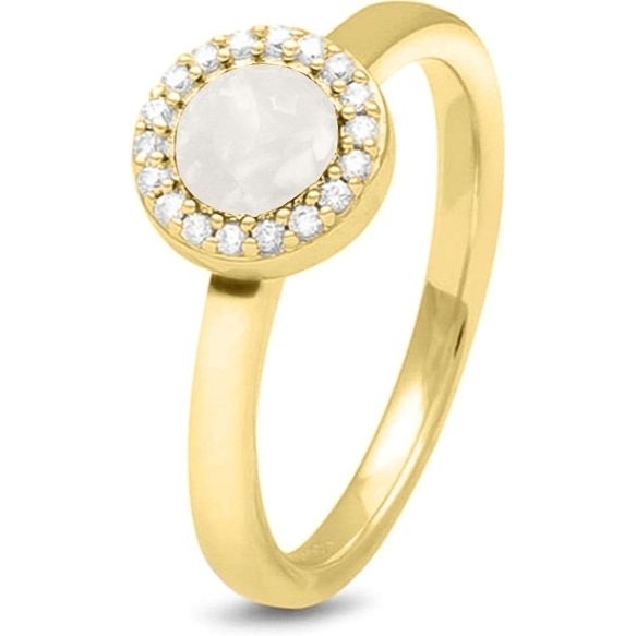 See You RG-010-Y14Z 14k gouden ring met zirkonia en moedermelk